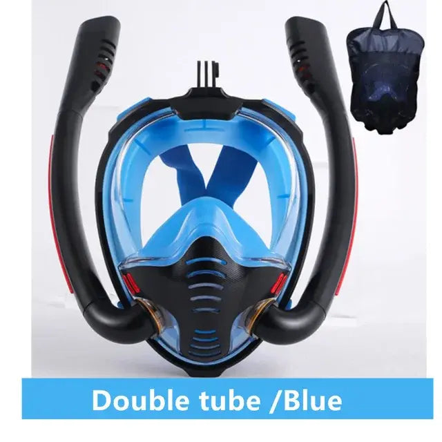 Double Tube Full Snorkeling Mask