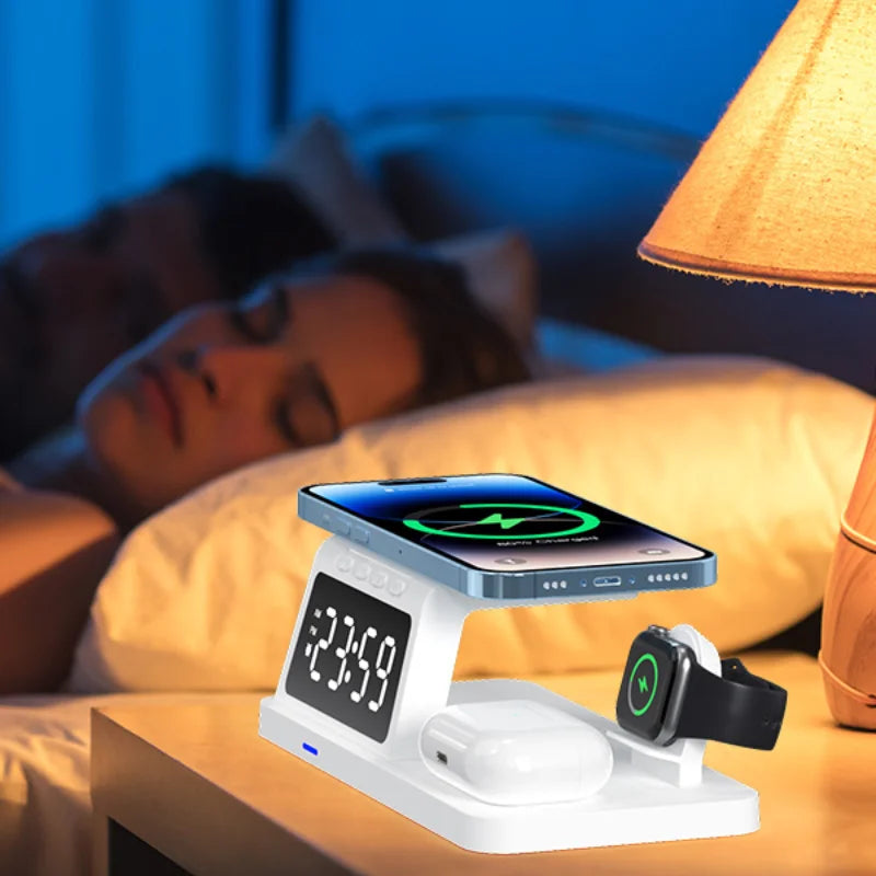 3 in 1 Power Clock Charging Station