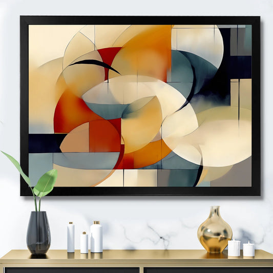 Black Framed Abstracted Canvas Print