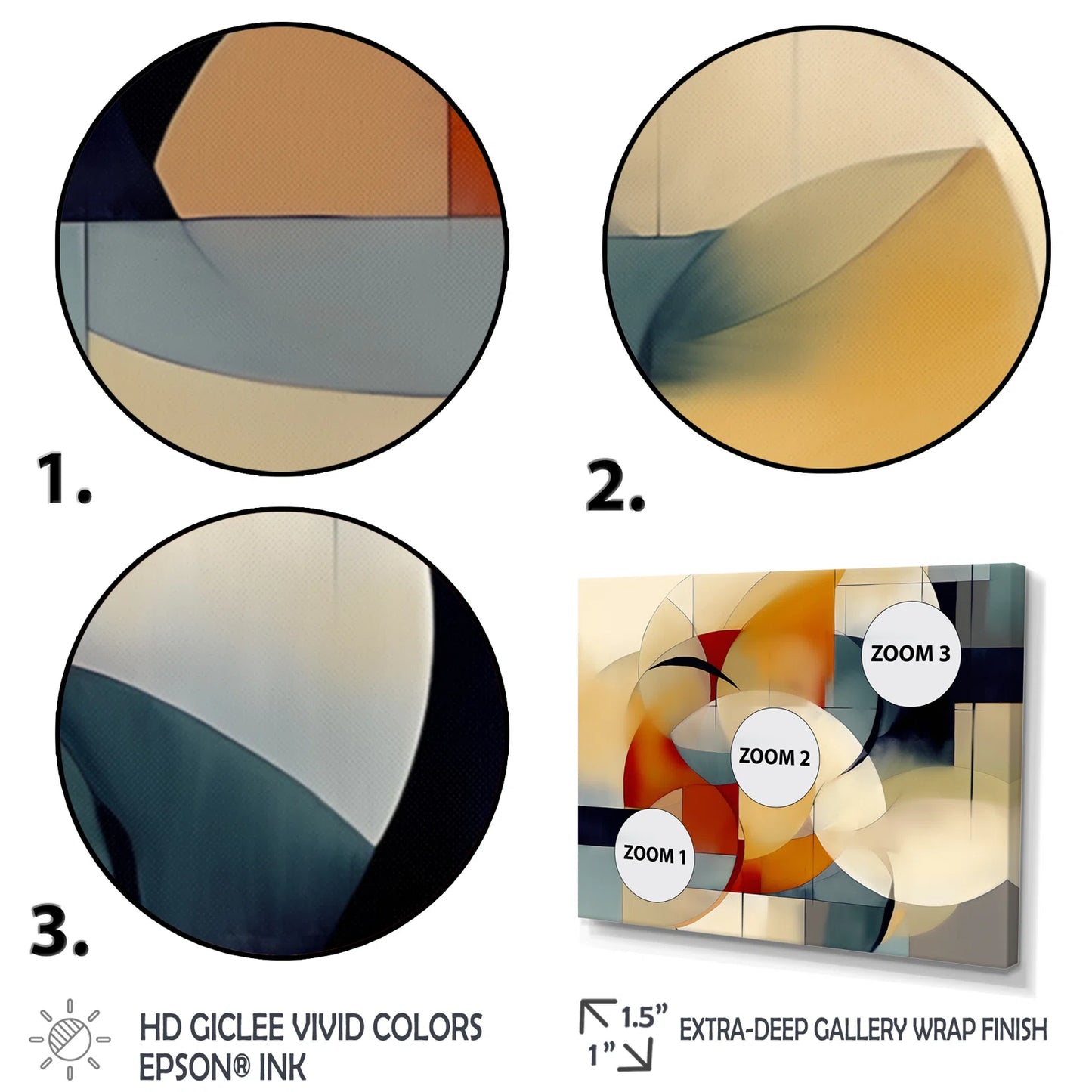 Black Framed Abstracted Canvas Print