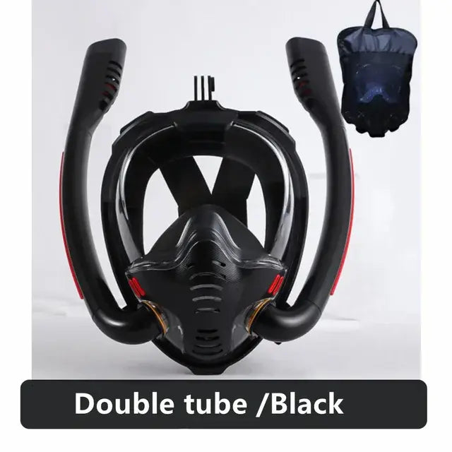 Double Tube Full Snorkeling Mask