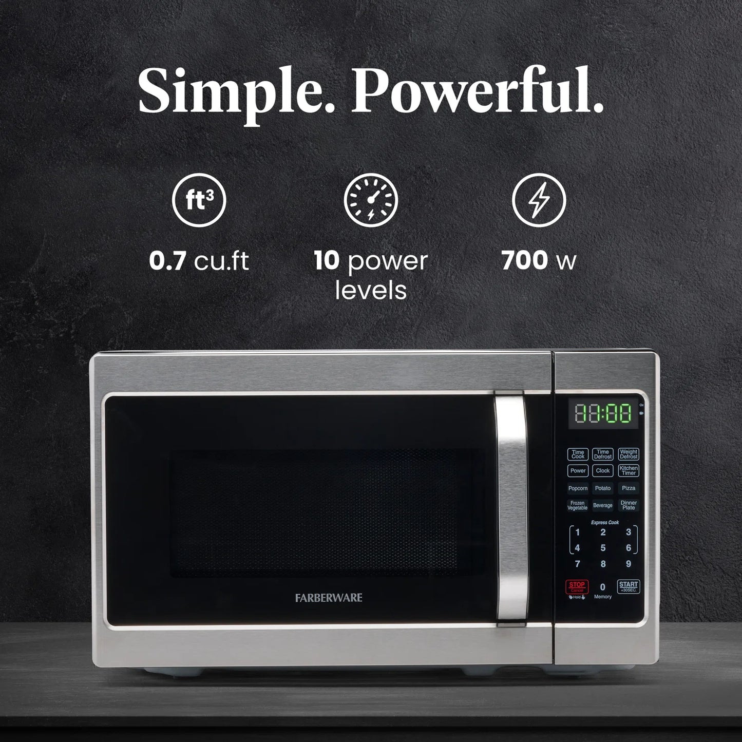 Farberware Compact Countertop Microwave Oven
