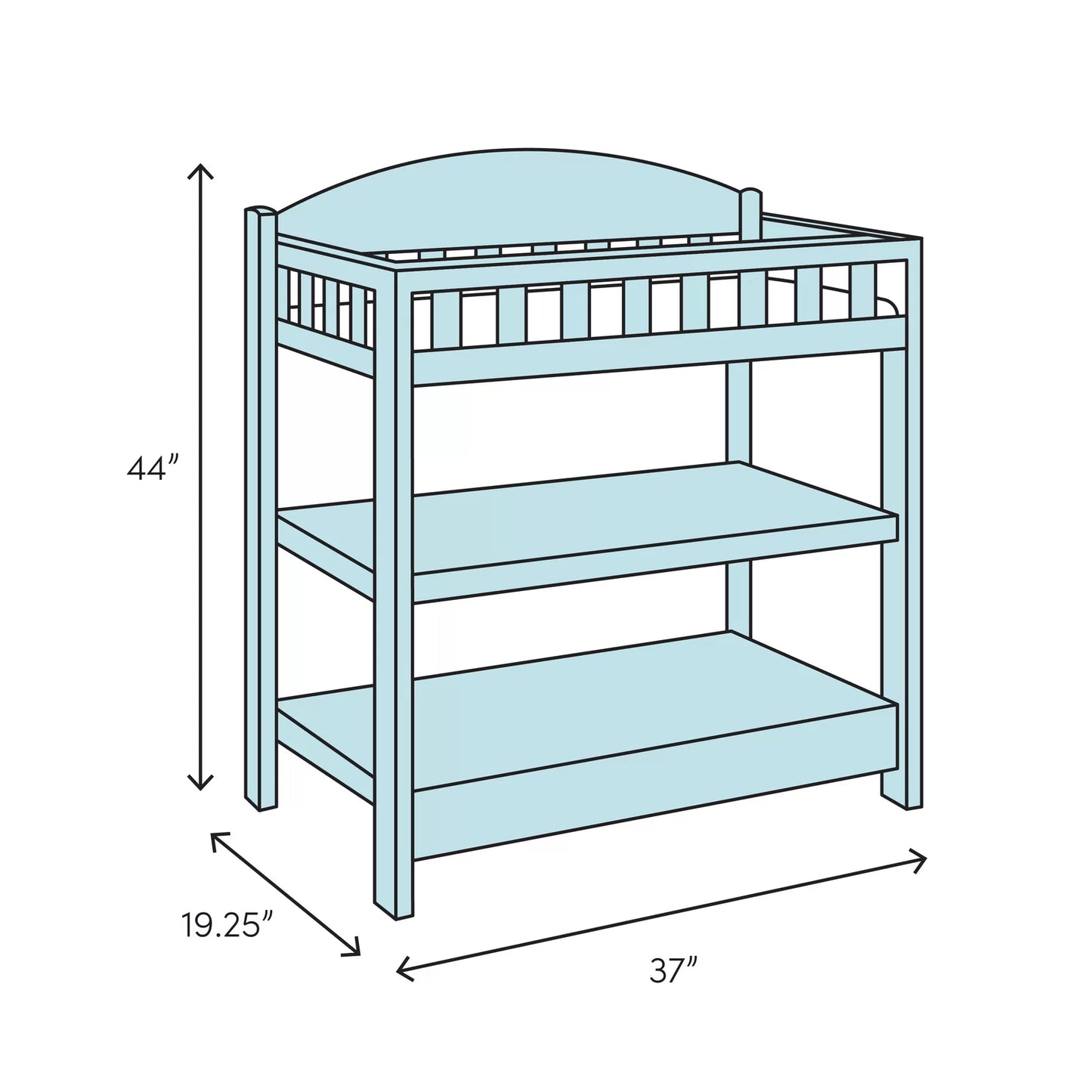 CuddleCare Changing Table with Pad