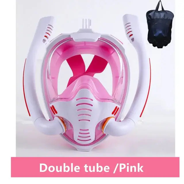 Double Tube Full Snorkeling Mask