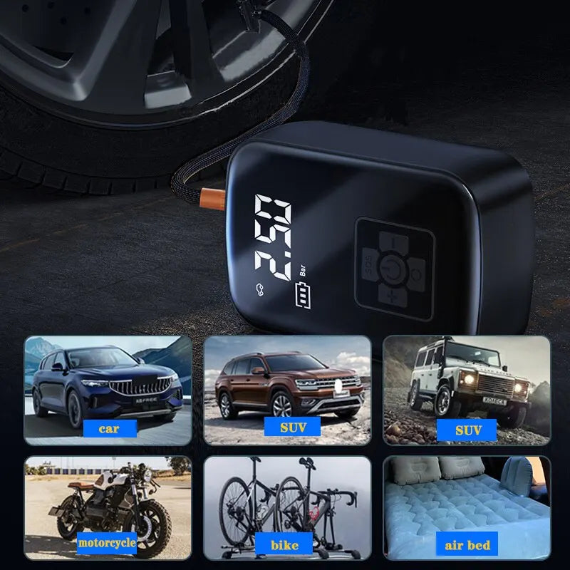 Smart Inflate AI-Powered Portable Tire Inflator