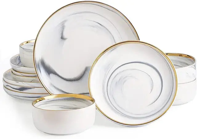 12 Piece Splash Dinnerware Set