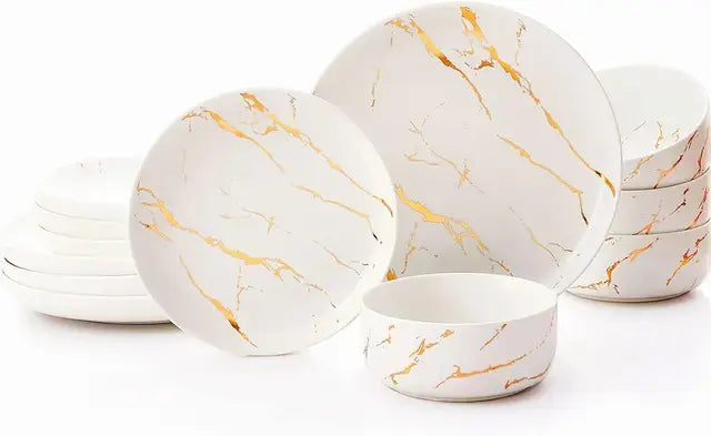 12 Piece Splash Dinnerware Set