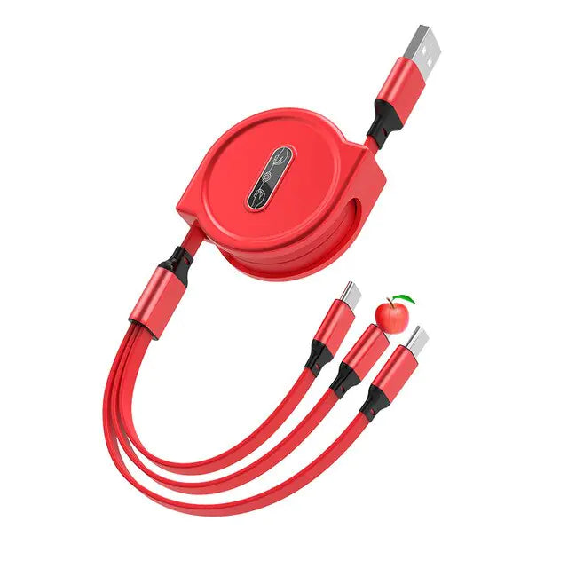 Retractable 3 in 1 USB Charger