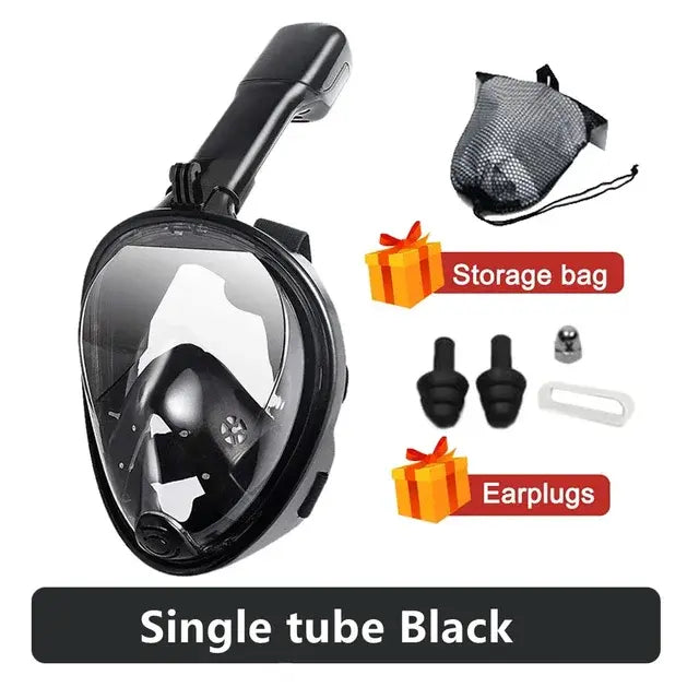 Double Tube Full Snorkeling Mask