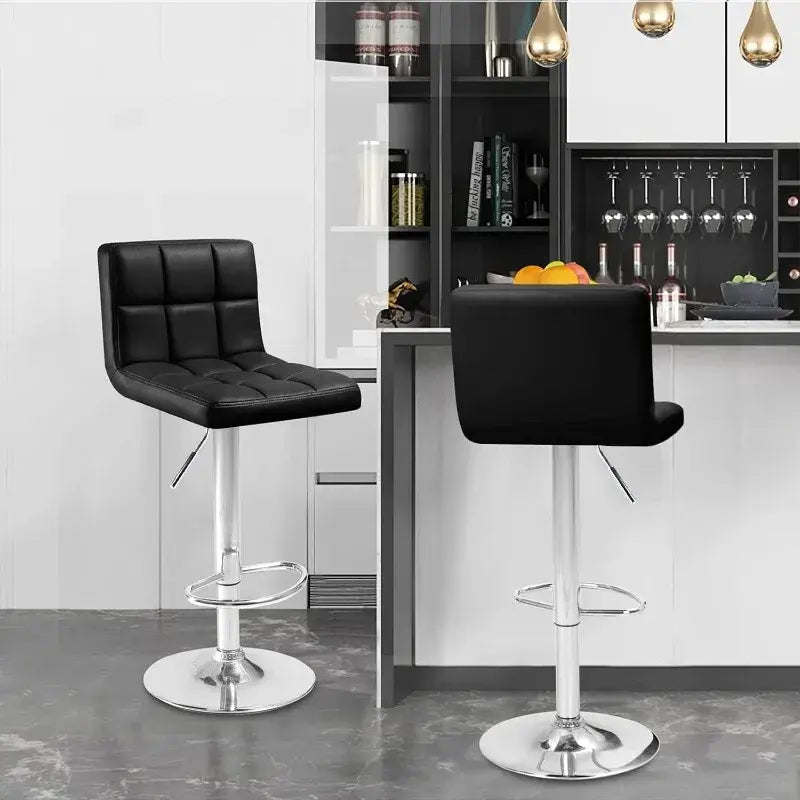 Set of 2 Hyrdaulic Modern Island Bar Stools