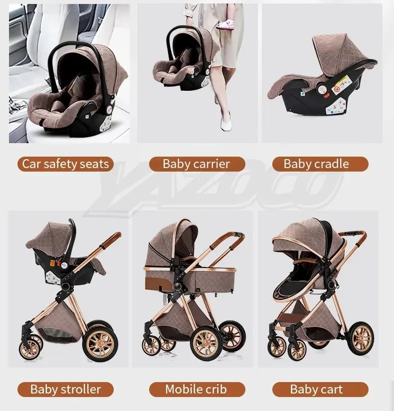 Luxurious 3 In 1 Baby Stroller