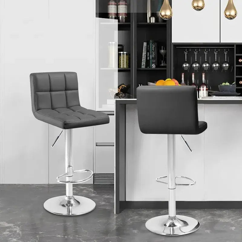 Set of 2 Hyrdaulic Modern Island Bar Stools