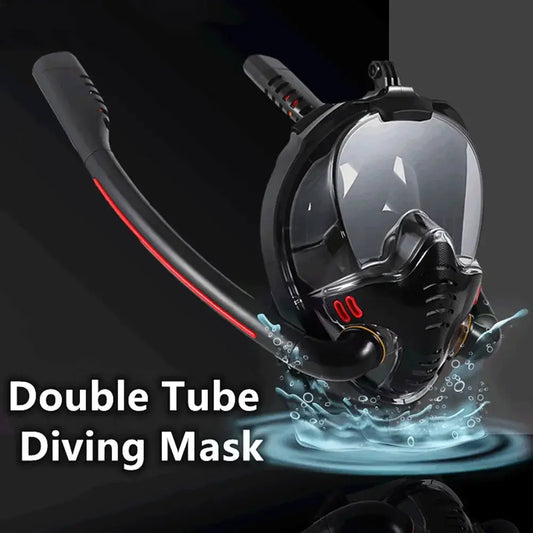 Double Tube Full Snorkeling Mask