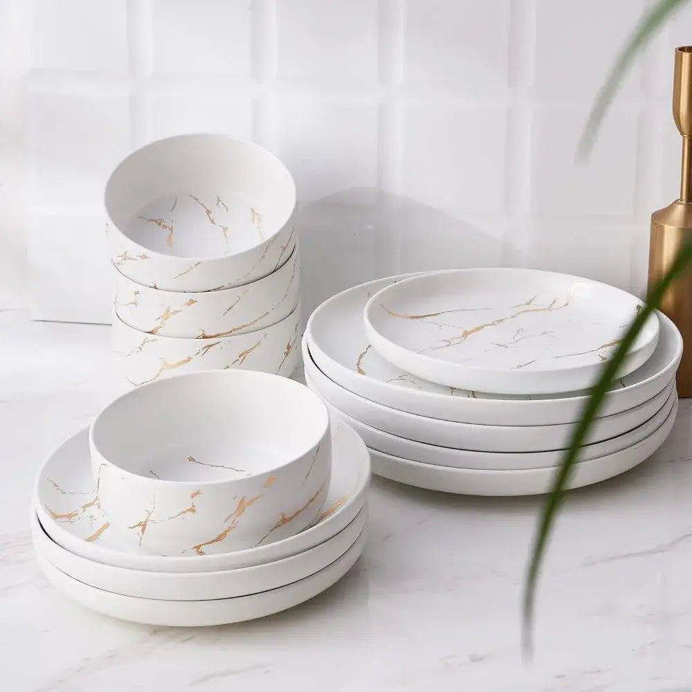 12 Piece Splash Dinnerware Set