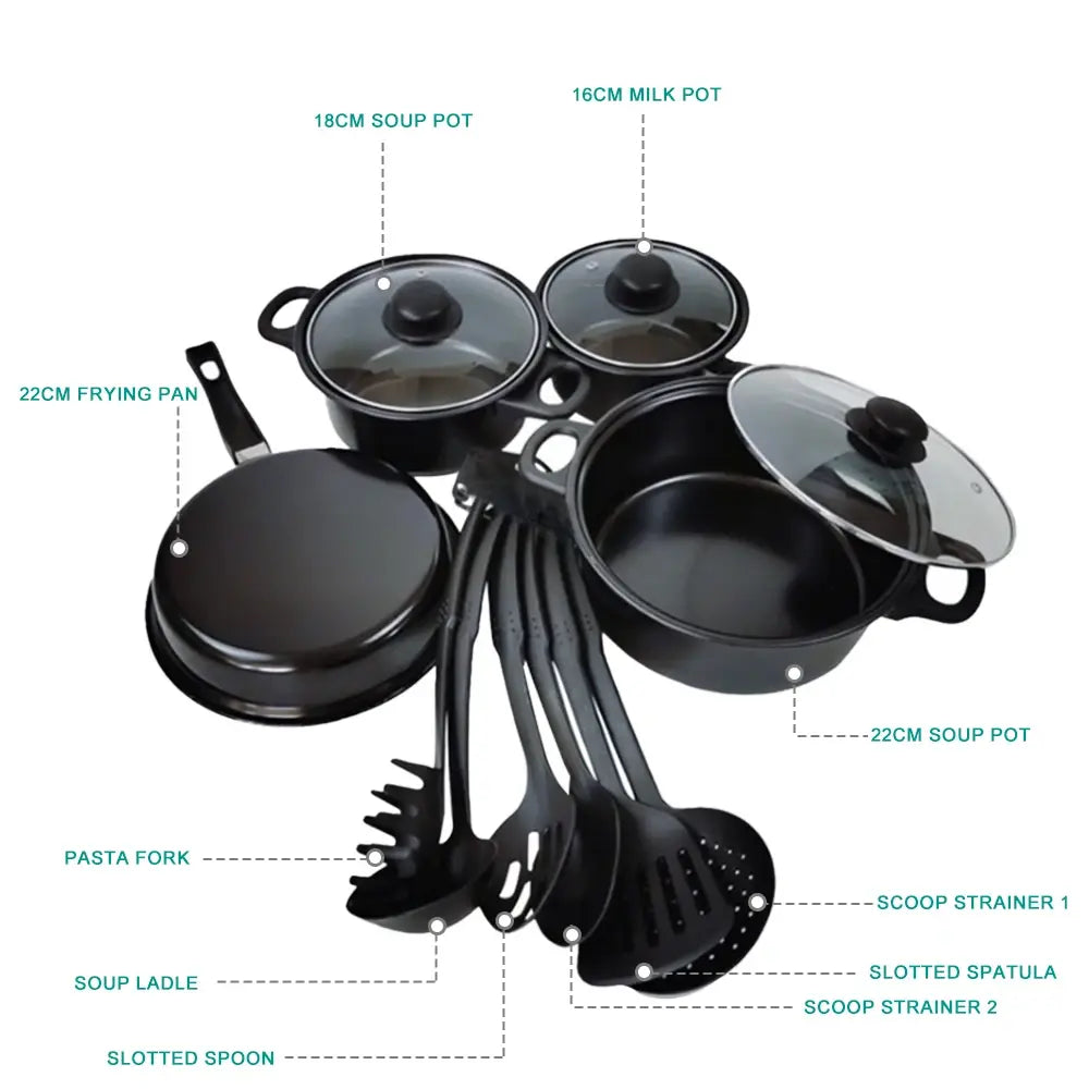 13-Piece Pan & Utensil Set