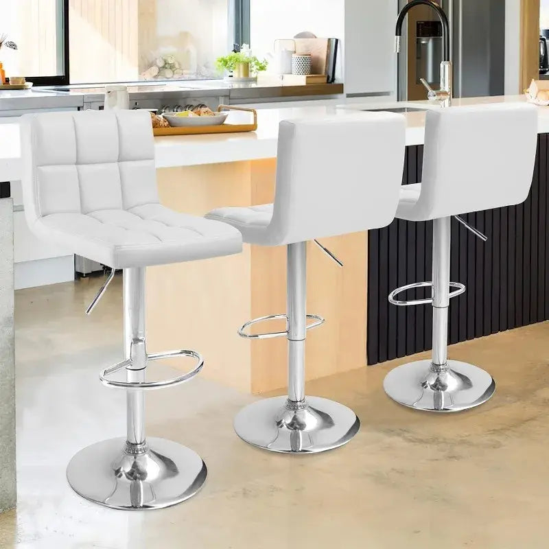 Set of 2 Hyrdaulic Modern Island Bar Stools